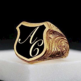 925 Ayar Gümüş A-C Harfli Yüzük