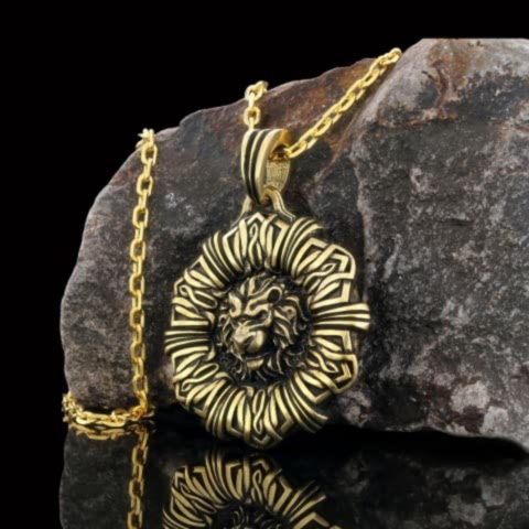 925 Ayar Gümüş Aslan Kolye