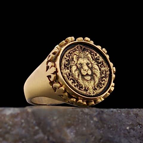 925 Ayar Gümüş Aslan Yüzük, Aslan Erkek Yüzük, Özel Üretim Aslan Yüzük