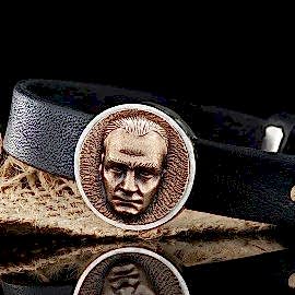 925 Ayar Gümüş Atatürk Silüetli Bileklik