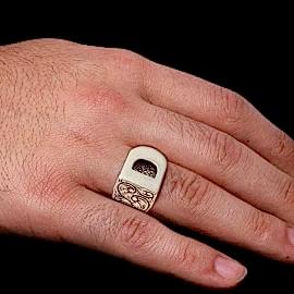 925 Ayar Gümüş D Harfli Yüzük