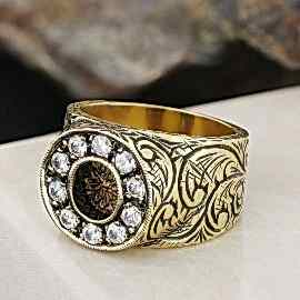 925 Ayar Gümüş El Yapımı Monogram O Harfli Yüzük