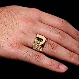 925 Ayar Gümüş J Harfli Yüzük