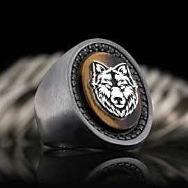 925 Ayar Gümüş Kurt Yüzük