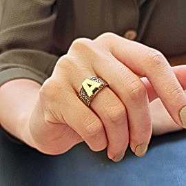 925 Ayar Gümüş Monogram A Harfi Kadın Yüzüğü