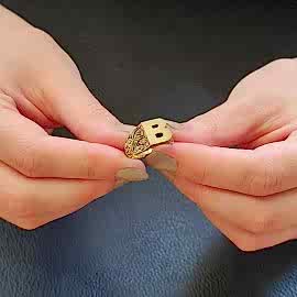 925 Ayar Gümüş Monogram B Harfi Bayan Yüzüğü