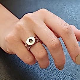 925 Ayar Gümüş Monogram O Harfi Kadın Yüzüğü