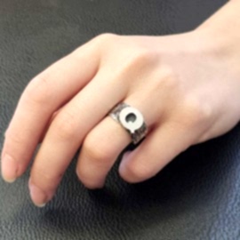 925 Ayar Gümüş Monogram Q Harfi Kadın Yüzüğü