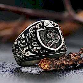 925 Ayar Gümüş Motifli S Harfli Yüzük