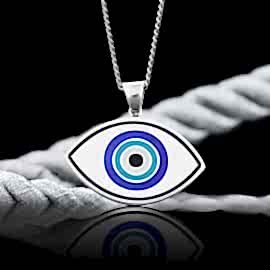 925 Ayar Gümüş Nazar Boncuğu Kolye