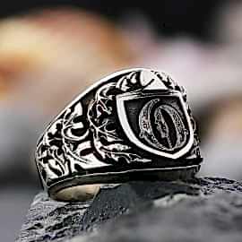 925 Ayar Gümüş O Harfli Yüzük