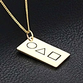 925 Ayar Gümüş Squid Game Kolyesi