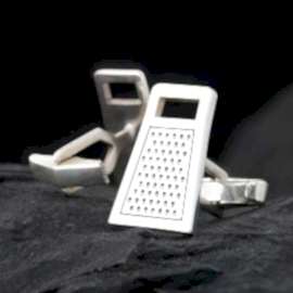 925 Ayar Gümüş Tasarım Rende Kol Düğmesi