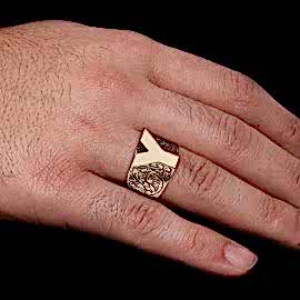 925 Ayar Gümüş Motifli Y Harfi Yüzük