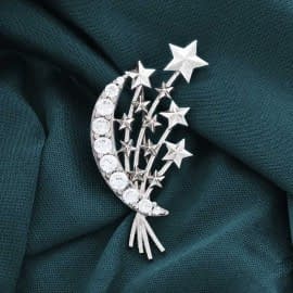 925 Ayar Gümüş Yıldızlı Broş