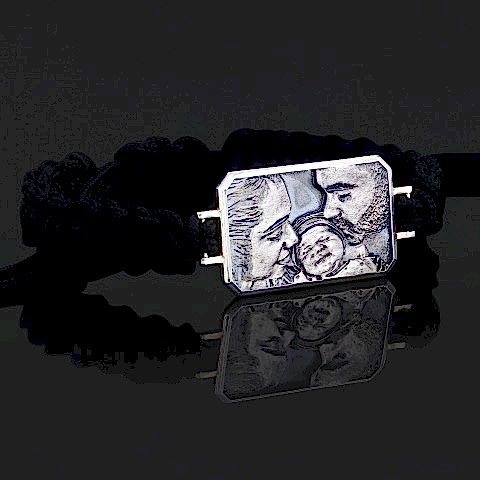 Aile Fotoğraflı Özel Üretim El Yapımı Bileklik