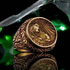 Aslan Burcu Gümüş Yüzük