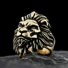 Özel Üretim Boyutlu Aslan Gümüş Erkek Yüzük