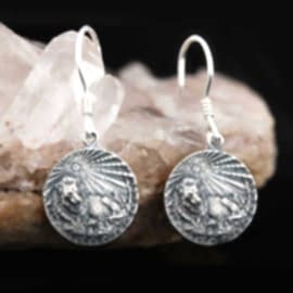 Aslan Burcu Küpe Gümüş 925 Ayar