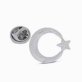 Özel Sade Tasarım Ay Yıldız Rozet