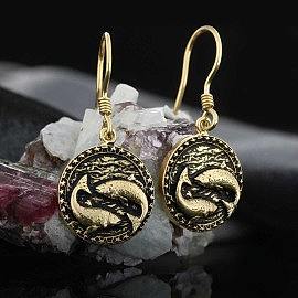 Balık Burcu Küpe Gümüş 925 Ayar