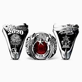 Bando Askeri Lisesi Yüzüğü 2020, Tek Başlı Kartal Taşlı Yüzük