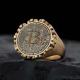Bitcoin Hatıra Para 925 Ayar Gümüş Yüzük
