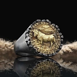 Boğa Burcu 925 Ayar Gümüş Yüzük