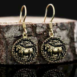 Boğa Burcu Küpe Gümüş 925 Ayar