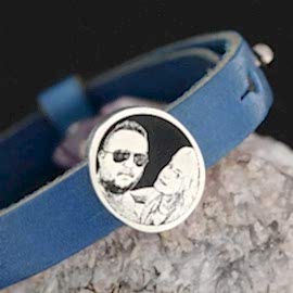 Oval Özel Üretim Çift Resimli Bileklik