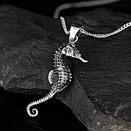 Gümüş Özel Tasarım Deniz Atı Kolye