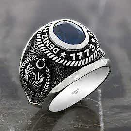 Gümüş Deniz Harp Okulu Yüzüğü 925 Ayar