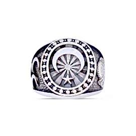 Devlet Armalı Osmanlı Yüzüğü Üç Hilal