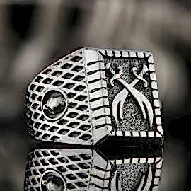 Gümüş Tasarım Kılıçlı Zülfikar Yüzük