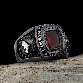 Gok Girsin Kizil Ciksin Gokturk Kurt Yüzük