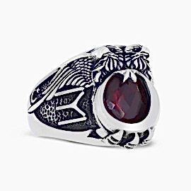 Çift Başlı Kartal Göktürkçe Türk IYI Yüzük