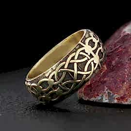 Kişiye Özel El Yapımı Motifli Gümüş Alyans