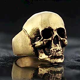 Gümüş Erkek Kuru Kafa Yüzük