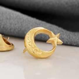 Gümüş K. Atatürk İmzalı Ay Yıldız Rozet