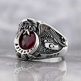 Jandarma Astsubay Yüzüğü Türkiye Haritası Logolu 2022