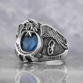 Jandarma Uzman Komando Yüzüğü Kartal Başlı