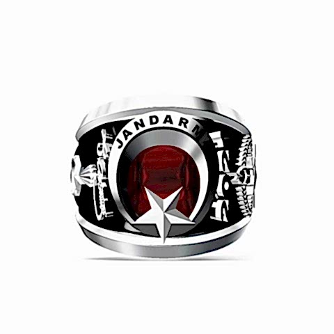 Jandarma Yüzüğü 2021, Jandarma Yüzük, Ay Yıldız Taşlı Jandarma Yüzük