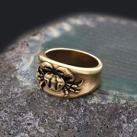 Kadın Yengeç Burcu Gümüş Yüzük