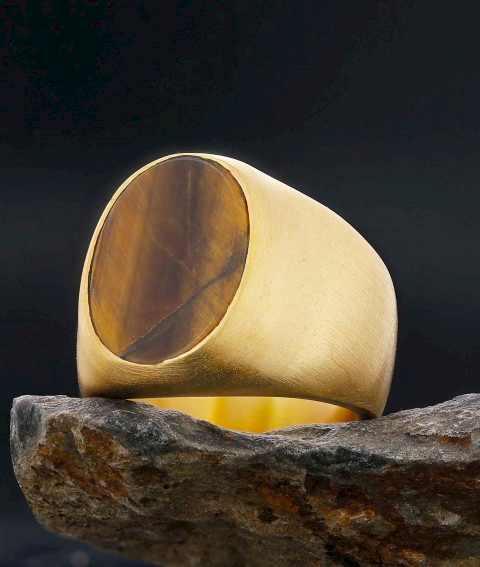 Kaplan Gözü Taşlı Özel Tasarım Oval Yüzük, Kaplan Gözü Taşlı Gümüş Yüzük, Sade Kaplan Gözü Taşlı Yüzük