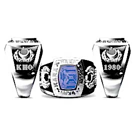 Kare Taşlı Kara Harp Okulu Yüzüğü 1980,KHO 1980 Yüzüğü, Milli Savunma Bakanlığı Amblemli Harp Okulu Yüzüğü