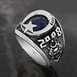 Taşlı Ay Yıldız KHO Yüzük, Kara Harp Okulu Yüzüğü 2008 - 7, Harp Okulu Yüzüğü Kara Kuvvetleri Sembolü, Harp Okulu Anı Yüzüğü