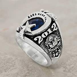 Kara Harp Okulu 2012 -163 Taşlı Yüzük, Ay Yıldız Pençeli KHO Yüzüğü, Harp Okulu Mezuniyet Yüzüğü, Harbiye 2012 Anı Yüzüğü