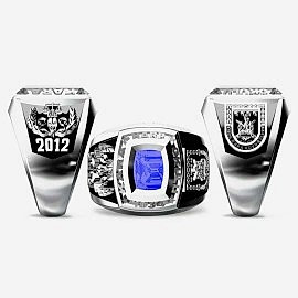 Kare Taşlı Kara Harp Okulu Yüzüğü 2012, Türk Kara Kuvvetleri Logolu KHO Yüzük, Harp Okulu Yüzüğü 2012