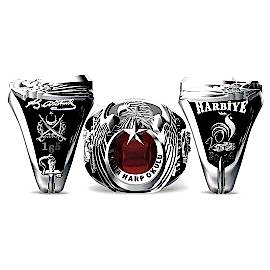 Tek Başlı Kartal Ay Yıldız KHO Yüzüğü, Kara Harp Okulu 2014-165 Yüzüğü, Harbiye Atatürk İmzalı Yüzük, Harp Okulu Anı Yüzüğü