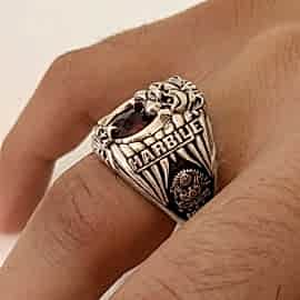 Kara Harp Okulu Yüzüğü Harbiye 2013-164,  Aslanlı Ay Yıldız Harp Okulu Yüzüğü, Harbiye 2013 Anı Yüzüğü, KHO Yüzük